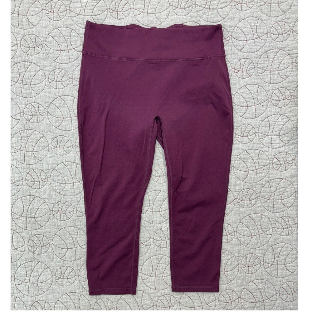 Fabletics Leggings Burgundy Capri Mesh High Rise / Women's XXL